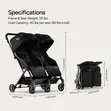 Mompush Lithe Double Twin Stroller, Lightweight Airline Approved - 2