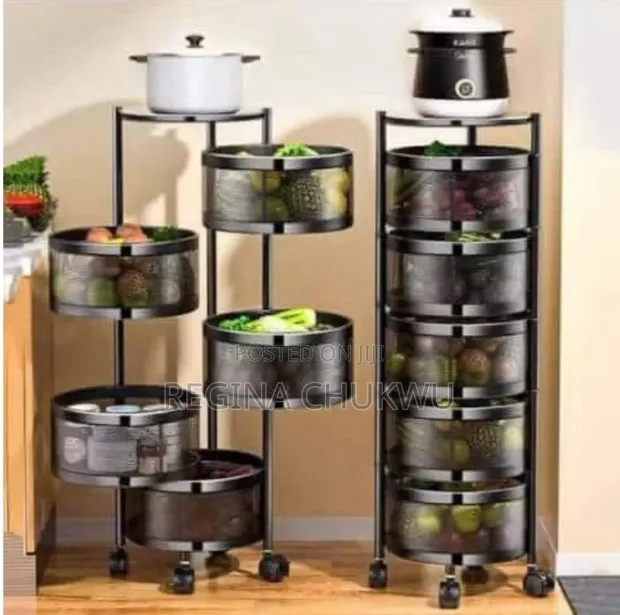 5 Tier Vegetable and Fruit Rack - Stainless Steel - 1