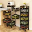 5 Tier Vegetable and Fruit Rack - Stainless Steel - 2