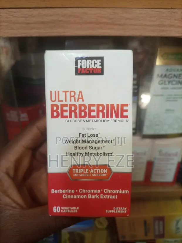 Force Factor Ultra Berberine Kwalba 60 - Tallafin Metabolism na Jini - 1