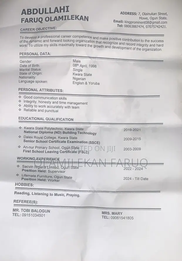 Hardworking Housekeeper - 2 Years Experience - 1