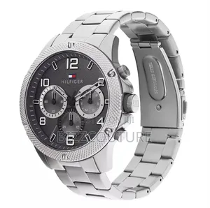 Original Tommy Hilfiger Silver Chain Watch - Gaskiya
