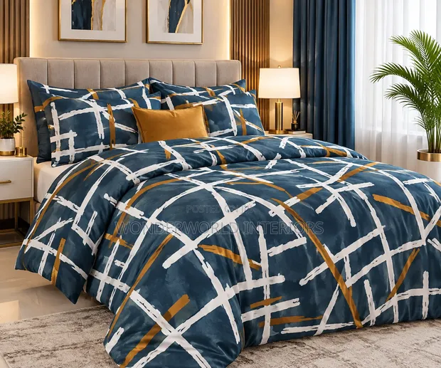 Wonderworld Interiors Bedsheets and Duvet Set - 1