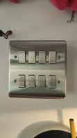 8 Gang Grid Switch Panel - Bakin Karfe - 1