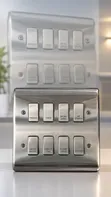 8 Gang Grid Switch Panel - Bakin Karfe - 2