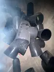 Grey PVC Tee Pipe Fittings - 2