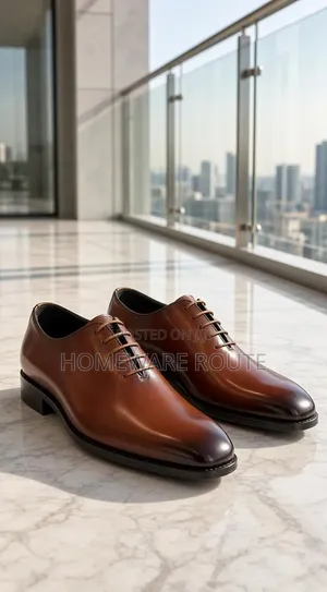 High Quality Italian Leather Men's Wholecut Oxford Shoes