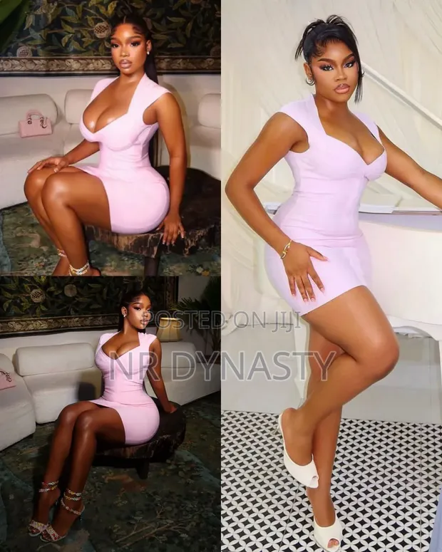 High Quality Pit Strap Bandage Dress - White - 1