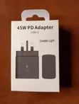 Original 45W Super Fast Charging Wall Adapter (EP-TA845) UK 3-Pin - 3
