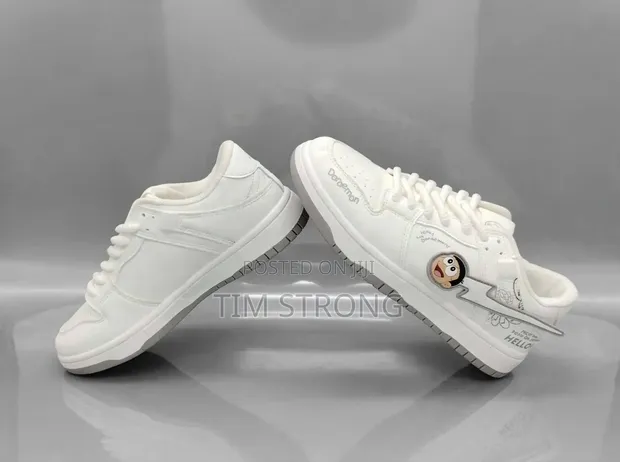Doraemon White Sneakers - Unisex Low Cut - 1