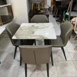 Sabon Marble Dining Table da Kujeru (Mai Zama 4) - 1