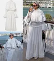 Voluminous Linen Lace Embroidery Skirt Set - 2