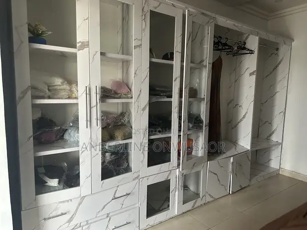 Glass and Hanger Closet Cabinet - 1