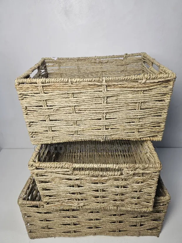 Multipurpose Woven Rattan Storage Baskets (S, M, L) - 1