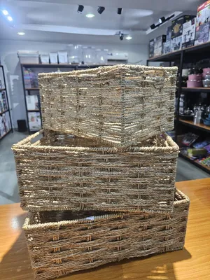 Multipurpose Woven Rattan Storage Baskets (S, M, L)