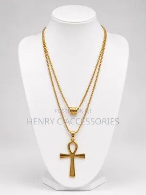 Unisex Stainless Steel Double Chain Necklace