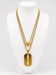 Unisex Stainless Steel Double Chain Necklace - 2