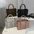MK Medium Tote Bag - Brown Stripes - 1