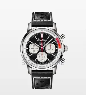 Original Breitling Men's Leather Strap Watch - 100% Gaskiya