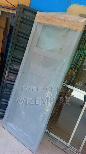 Brand New Gray PVC Toilet Door with Glass