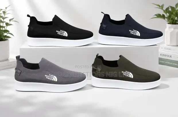Premium Men's Slip-On Sneakers - Black, Navy, Grey, Olive - 1