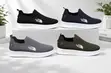 Premium Men's Slip-On Sneakers - Black, Navy, Grey, Olive - 1