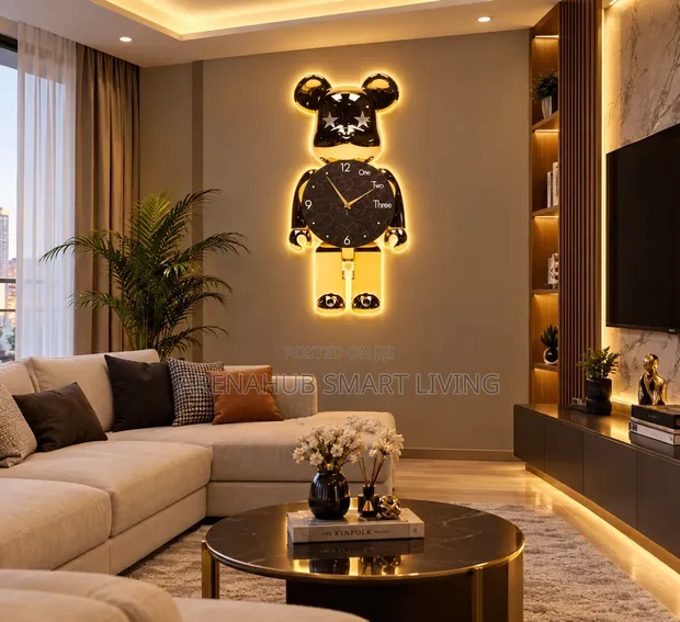 Kyakyawar Bear LED Wall Clock don Falo - 1