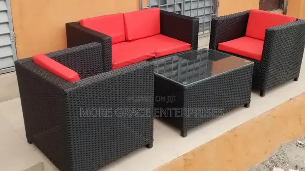 4 Seater Rattan Outdoor Sofa - 1