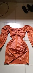 Camila Brown Leather Luxury Gown - 4