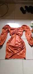 Camila Brown Leather Luxury Gown - 5