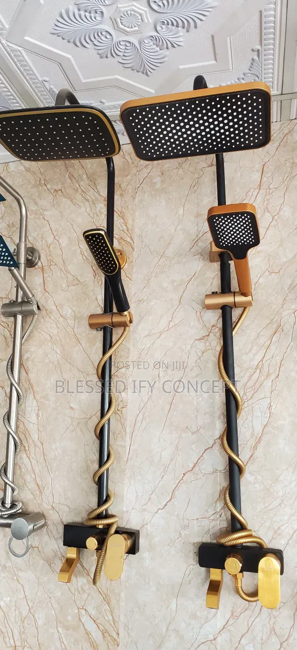 Master Shower Mixer - Black and Gold - 1