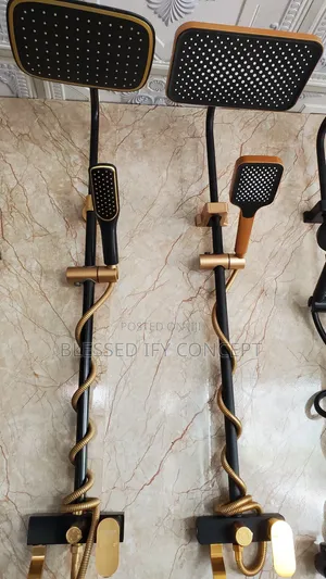 Master Shower Mixer - Black and Gold