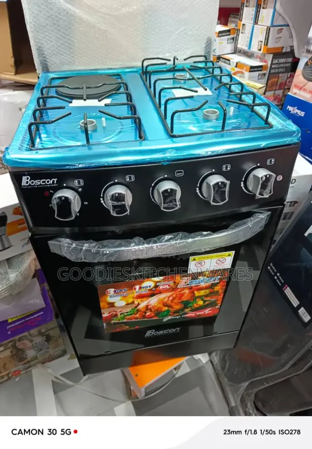 Boscon 3 Burner Gas Cooker with Oven - 1
