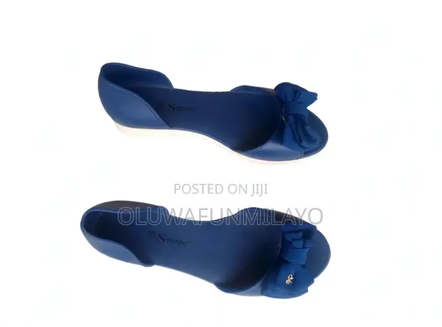 Women's Seastar Jelly Flats - Peep Toe with Bow - 1