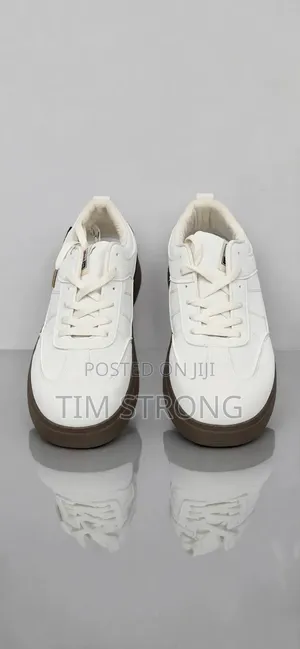 Cream Sneakers with Brown Premium Balance Sole - Unisex