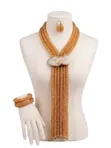 Golden Elegance Beaded Jewelry Set - 2