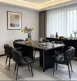 Home Interiors Dining Set - Murabba'i, Sabon Samfuri - 4
