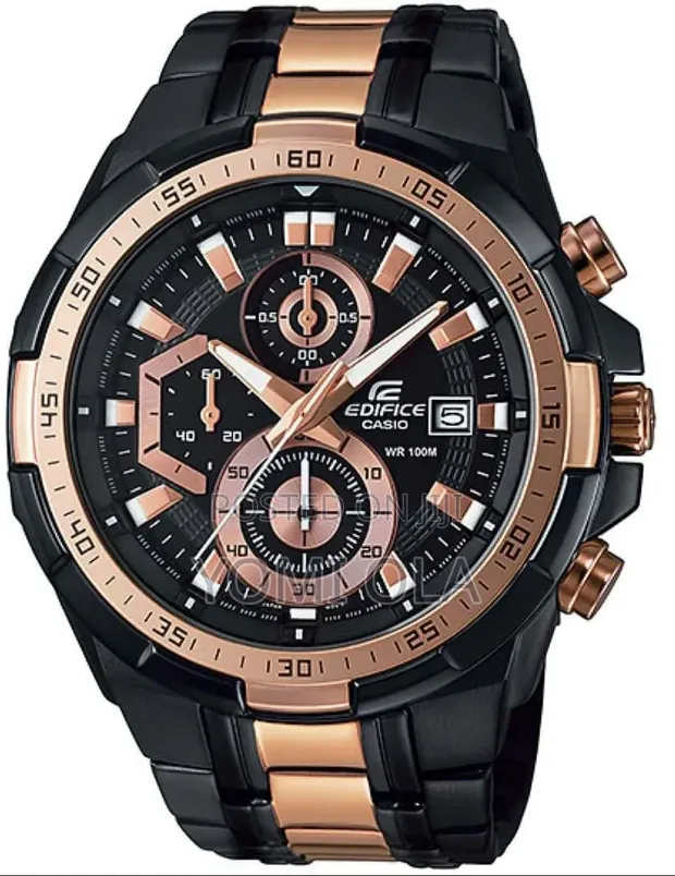 Casio Edifice Chronograph Black and Gold Men's Watch - 1