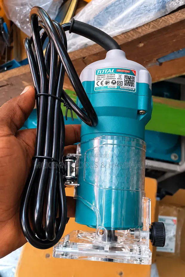 Total 500W Industrial Wood Trimmer Router - 33,000 RPM - 1