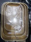 Set of 3 Curved Wooden Trays - 1