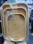 Set of 3 Curved Wooden Trays - 2