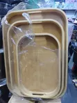 Set of 3 Curved Wooden Trays - 3