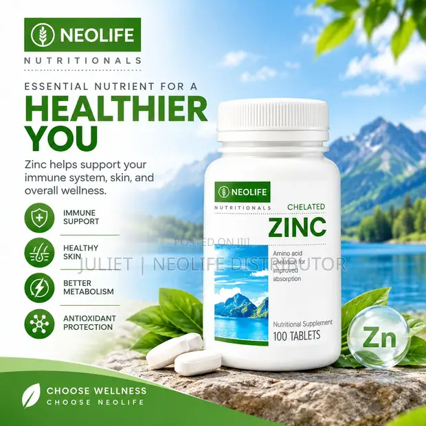 NeoLife Chelated Zinc - 100 Tablets - 1