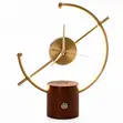 Modern Wooden Executive Desk Clock with Wireless Charging - 2