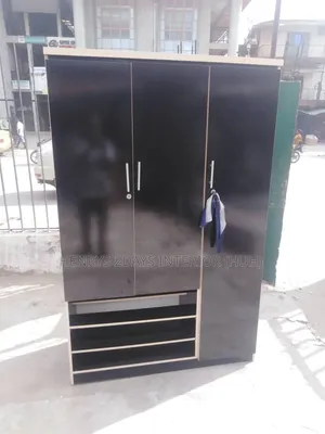 Home Interiors Wardrobe - Black with Shoe Rack