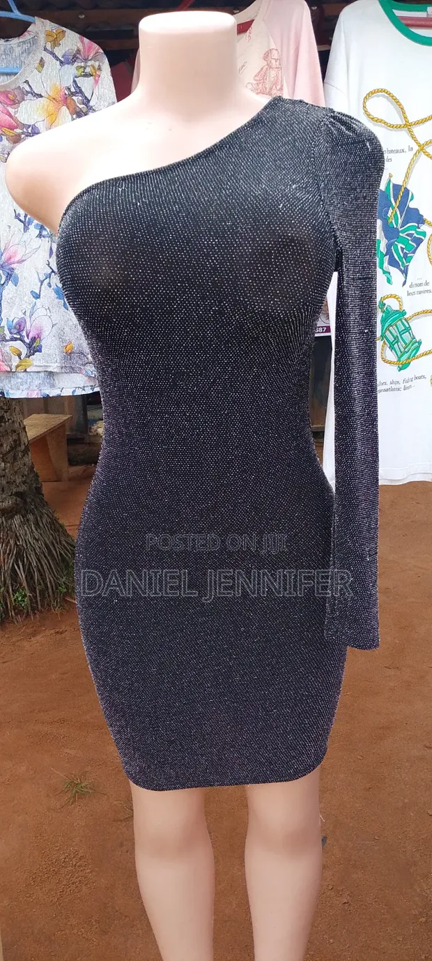 Thrift Bodycon Dress - Black - 1