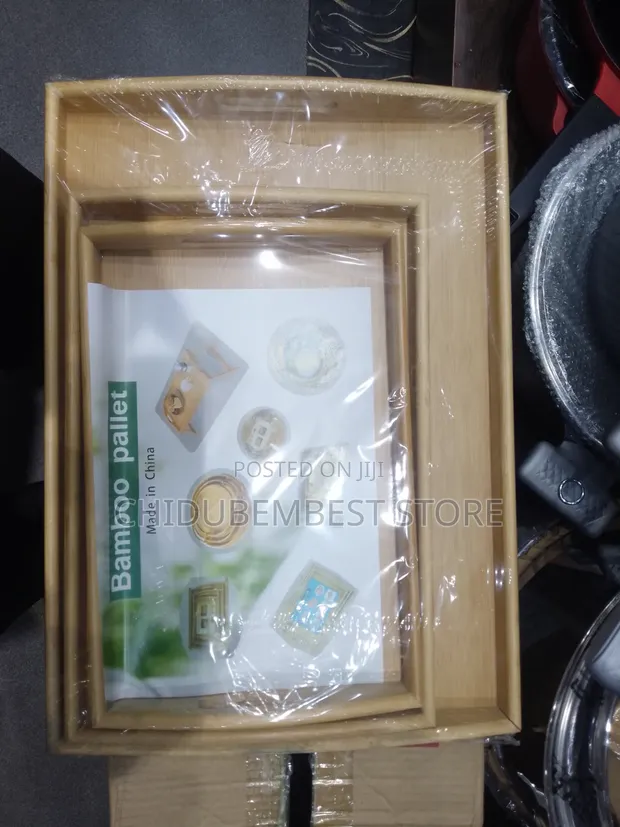 3-in-1 Wooden Square Tray - 1