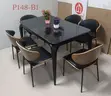 Home Interiors 6-Seater Dining Set with Marble Tabletop - 1