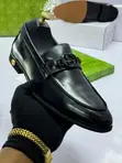 Premium Designer Gucci Men's Black Leather Loafers - Sabon, Akwati - 1