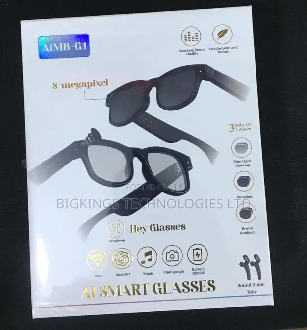 AIMB G1 AI Smart Glasses with 1080P Camera & Real-Time Translation - 1